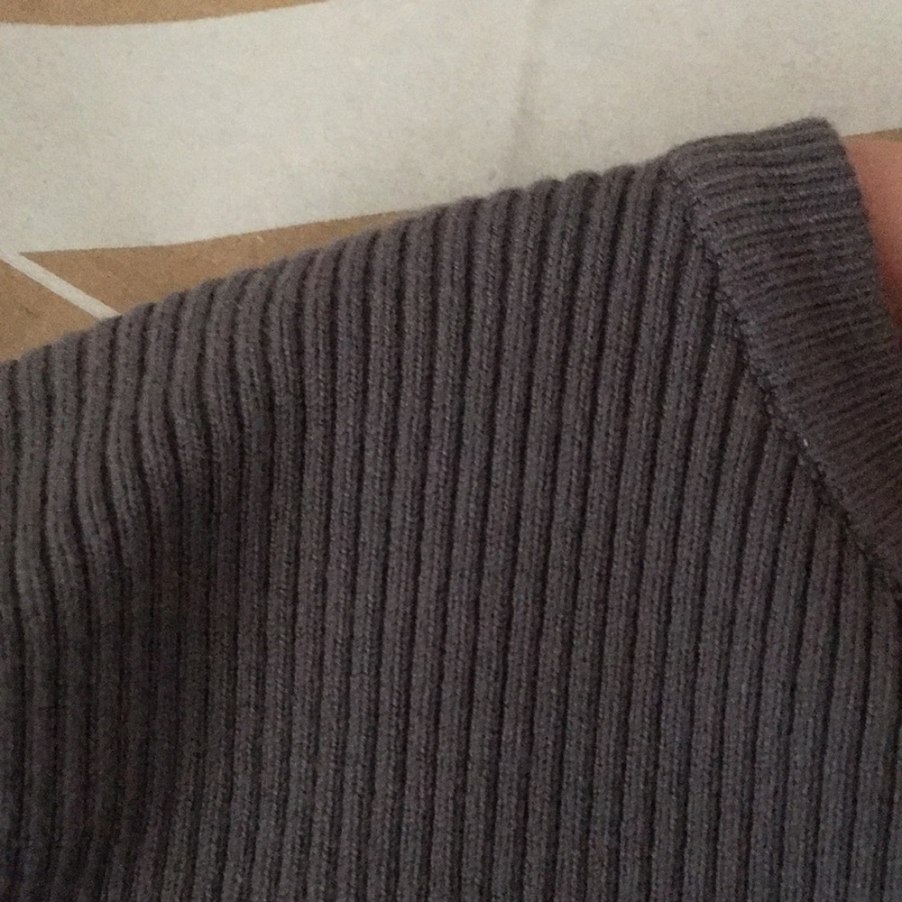 High Quality Zara Grey Ribbed Button-Up Cropped Cardigan - Picture 5 of 6